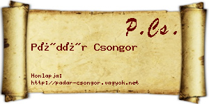 Pádár Csongor névjegykártya
